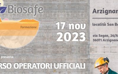 Al via il primo Corso Operatori Ufficiali Biosafe ®
